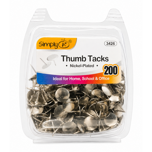 Silver Thumbtacks 200 Ct