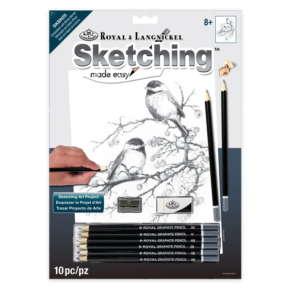 Sketching Made Easy Chickadees With Winter Berries