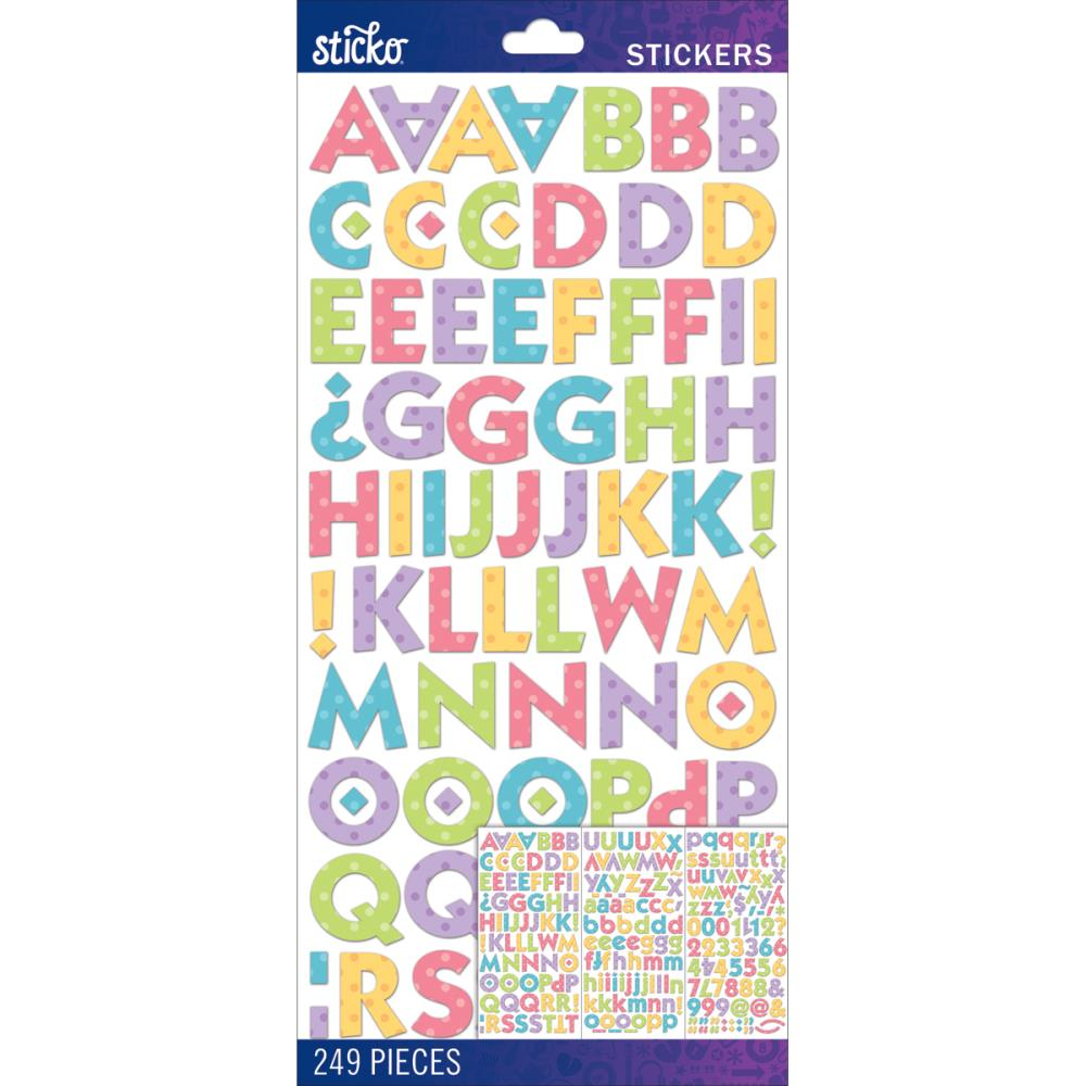 Sticko Alphabet Stickers Bright Dots Kable Medium