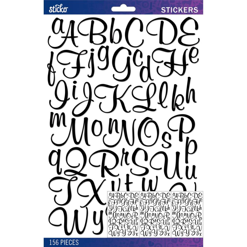 Sticko Black Mural Large Alphabet Stickers