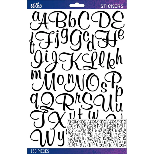 Sticko Black Mural Large Alphabet Stickers