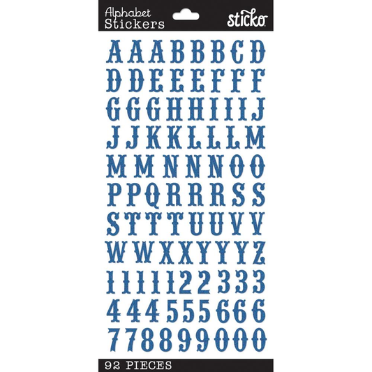 Sticko Carnival Blue Alphabet Stickers