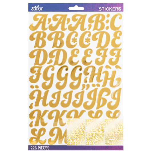 Sticko Foil Funki Dori Large Alphabet Stickers