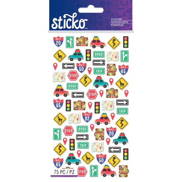 Sticko Stickers Mini Road Trip Travel Icons