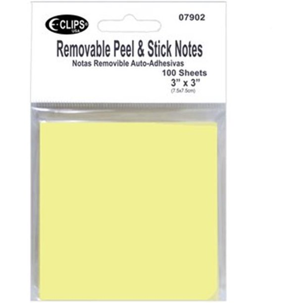 Sticky Notes, 3" x 3", Yellow, 100 Ct