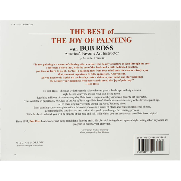 The Best Of The Joy Of Painting Book With Bob Ross – Craft N Color