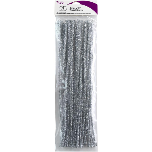 Tinsel Stems 6 mm x 12" 25/Pkg