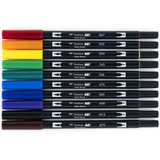 Tombow Dual Brush Pens Primary 10/Pkg