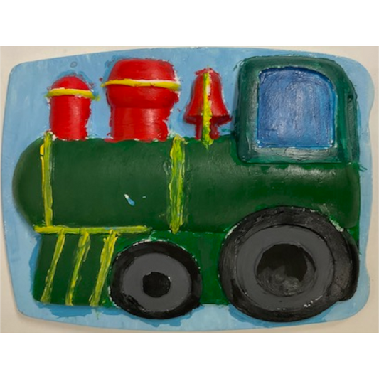 Train Plaque Plaster Mold