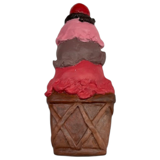 Triple Scoop Ice Cream Cone Plaque Plaster Mold
