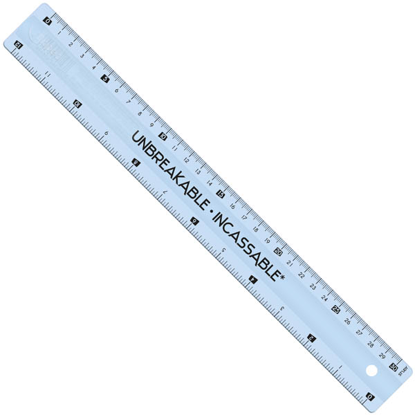 Clear Unbreakable Ruler 12"