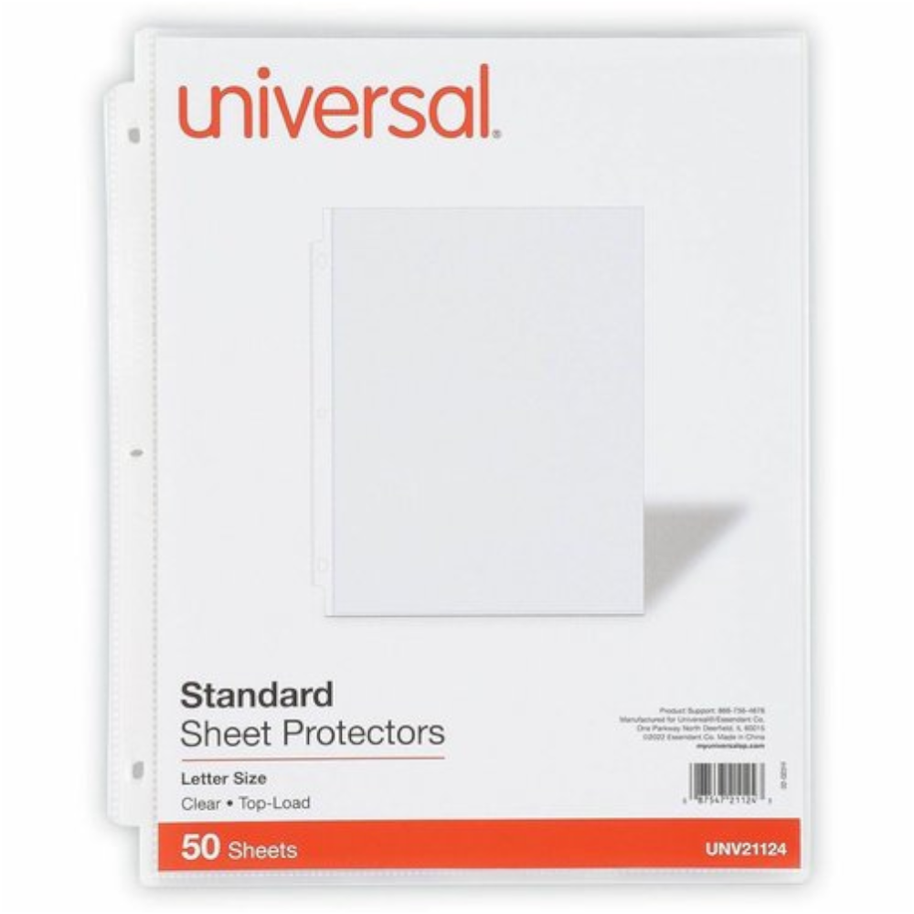 Universal Standard Sheet Protectors - 50 Sheets