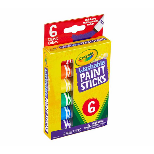 Washable Paint Sticks, Kids Paint Set, 6 Count