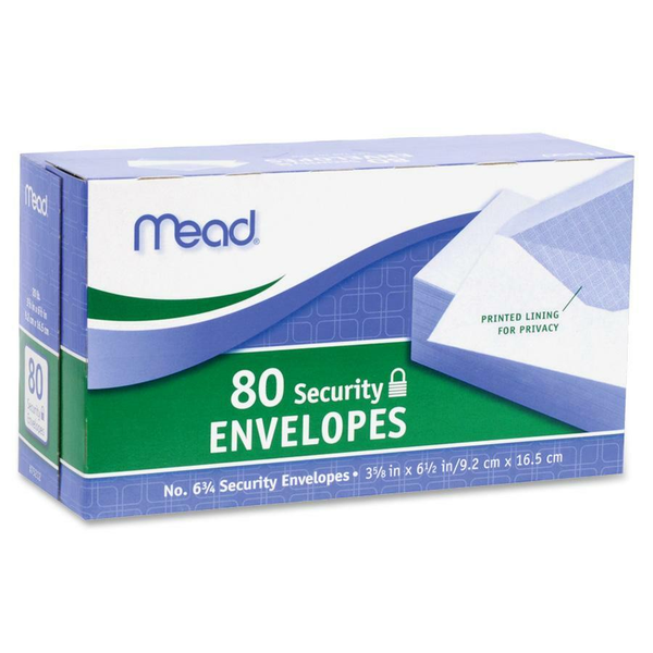 White Gummed Security Envelopes 80 Pk