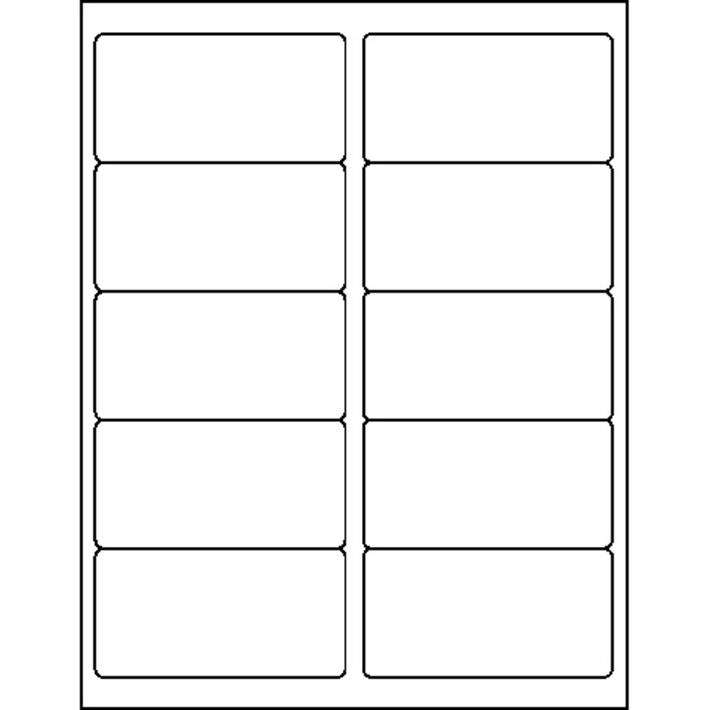 Laser/Inkjet 2" x 4" White Shipping Labels - 1000/Box