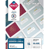 Laser/Inkjet 1-1/3 x 4" White Mailing Labels - 1400/Box