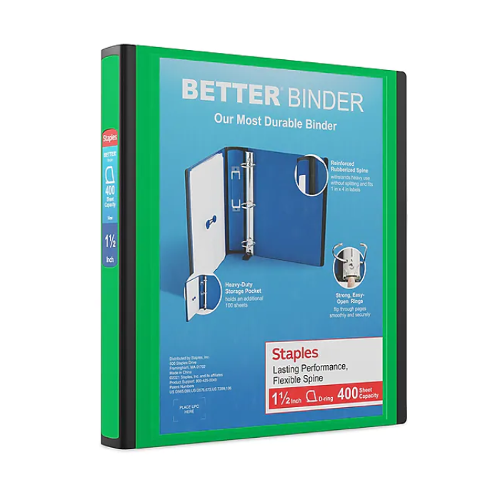 1.5" Better View Binders with D-Rings