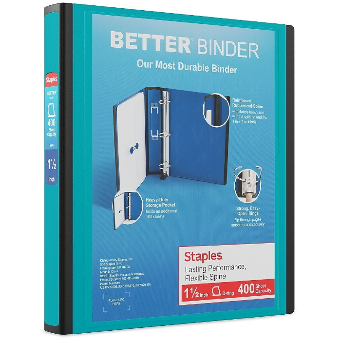 1.5" Better View Binders with D-Rings