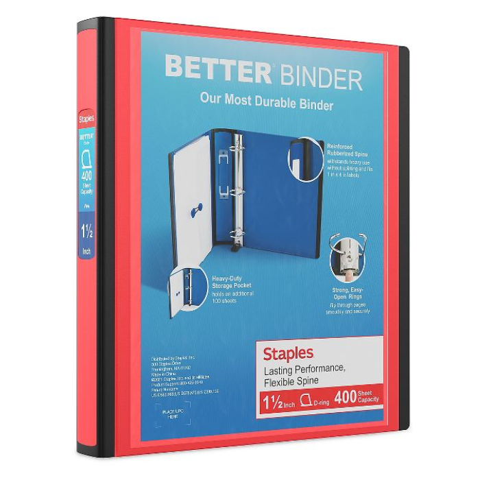 1.5" Better View Binders with D-Rings