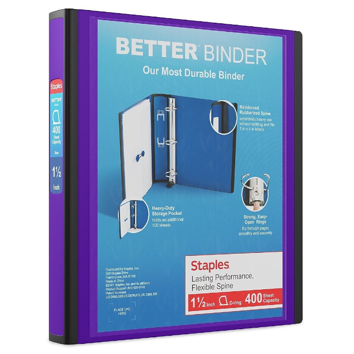 1.5" Better View Binders with D-Rings