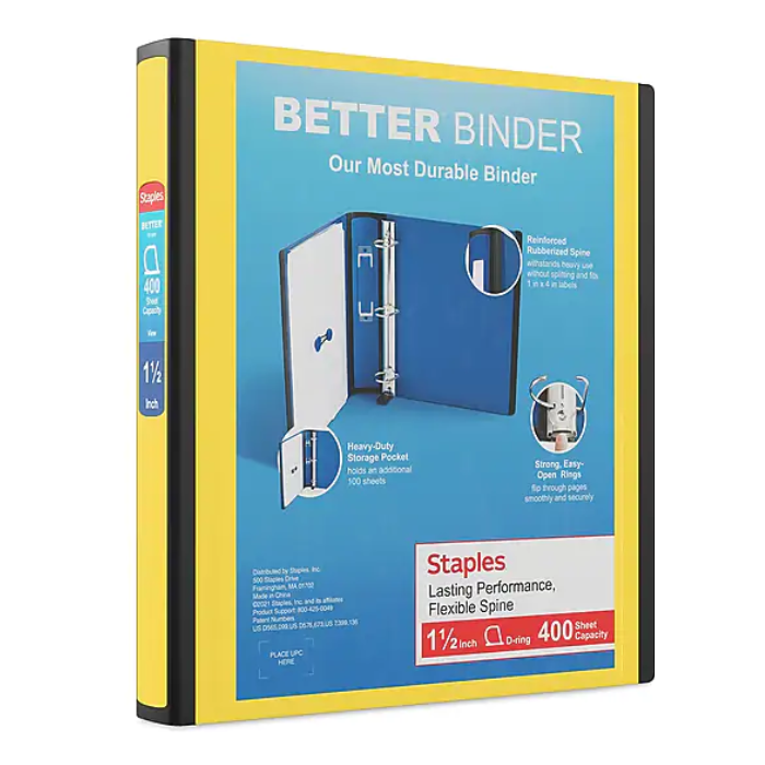 1.5" Better View Binders with D-Rings