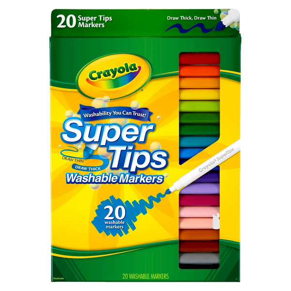 20 Washable Super Tips Markers