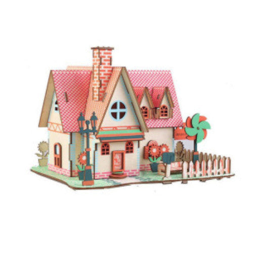 3d Wooden Dollhouse Puzzle