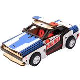 3D Wooden Puzzle Police Car