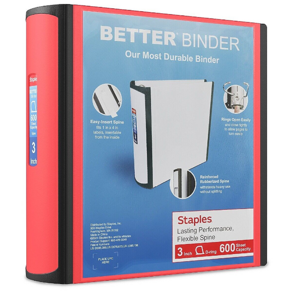 3" Better View Binders with D-Rings