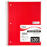 Mead 3 Subject Ruled Notebook