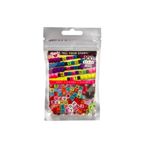 Alphabet Bead Bag Rainbow Cubes