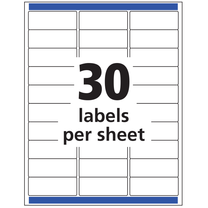 Avery Matte Clear Easy Peel Labels, Inkjet, 1" x 2 5/8"