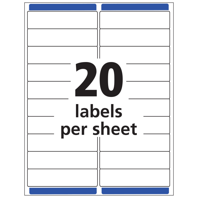 Avery Matte Clear Easy Peel Labels, 1" x 4", Laser