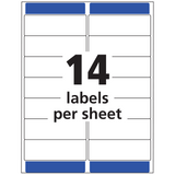 Avery Matte Clear Easy Peel Labels, Laser, 1 1/3" x 4"