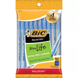 Bic Round Stic Ball Point Pens