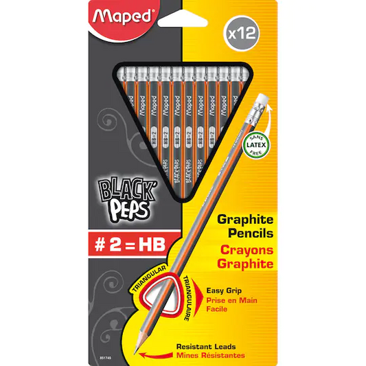 Black Peps Pencil 12 Pack