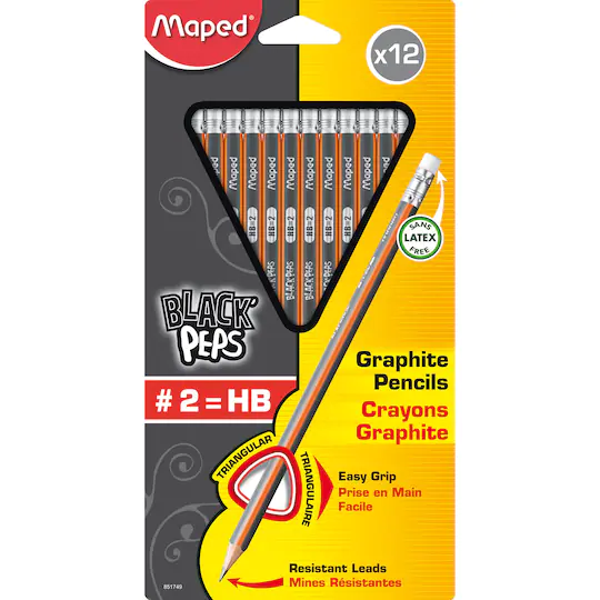 Black Peps Pencil 12 Pack