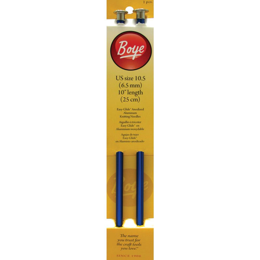 Boye Single Point Aluminum Knitting Needles 10"