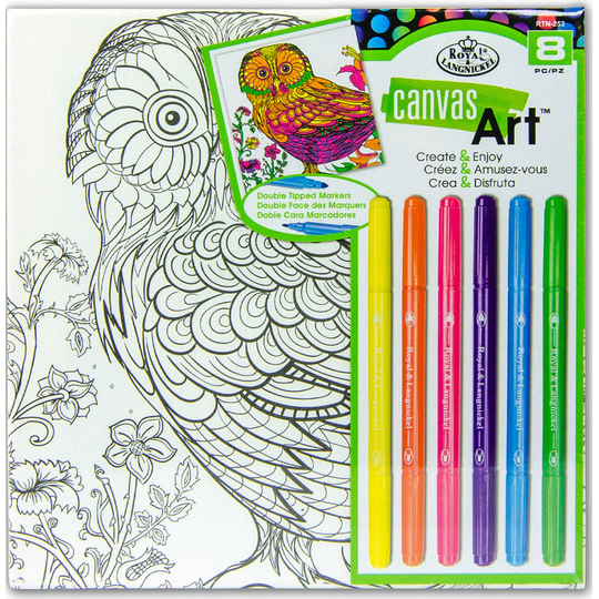 Canvas Art Markers Owl