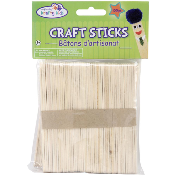 300 PCS 4.5 Inch Natural Wood Sticks for Crafts, Wooden Popsicle