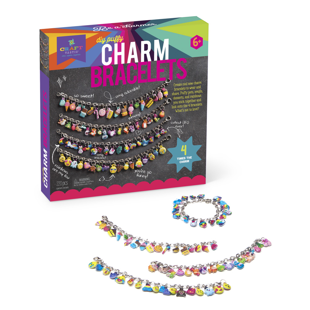 DIY Puffy Charm Bracelets