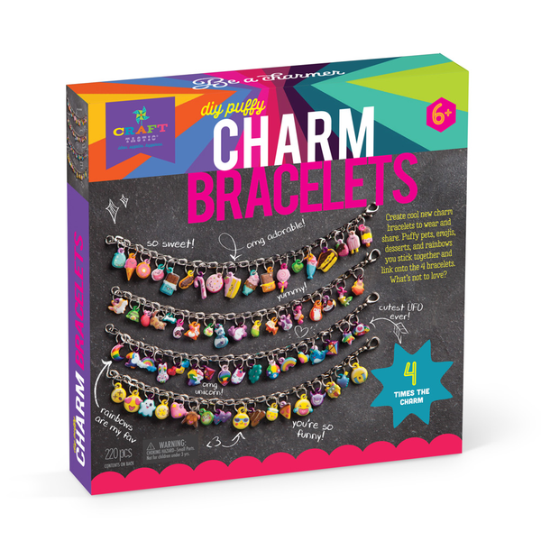 DIY Puffy Charm Bracelets
