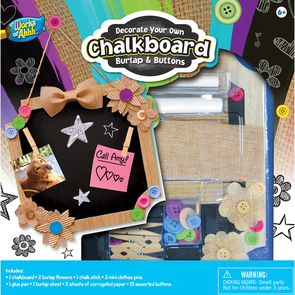 Decorate Your Own Burlap Chalkboard