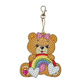 Diamond Art Keychain Rainbow Bear