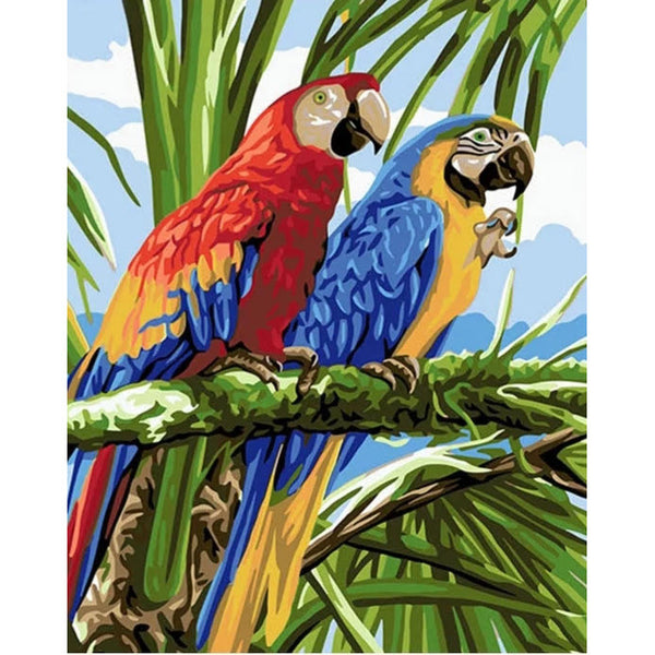 Diamond Painting Parrots Partial