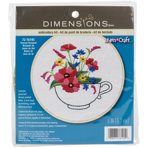 Dimensions Embroidery Kit 6" Round Rainbow
