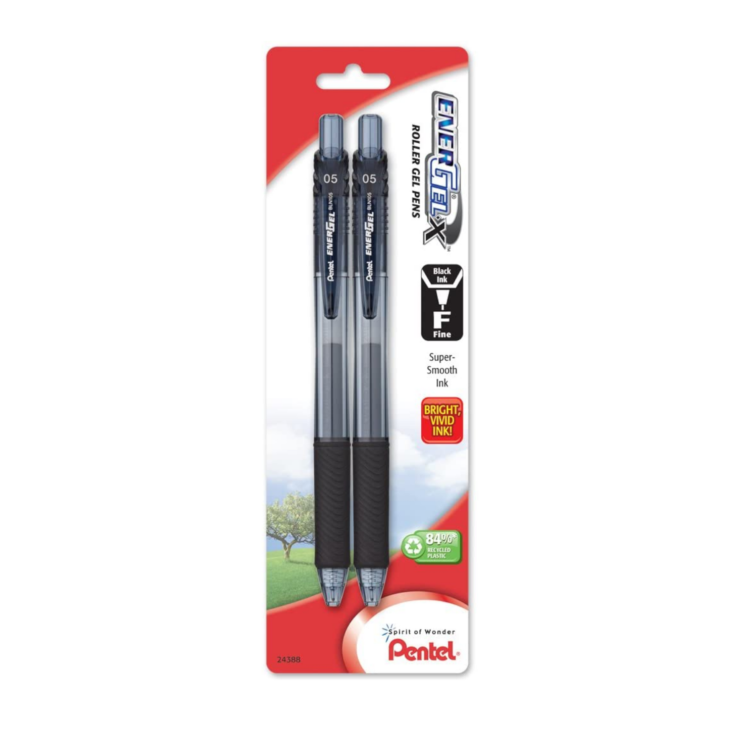 EnerGel-X Retractable Liquid Gel Pens 2 Pk