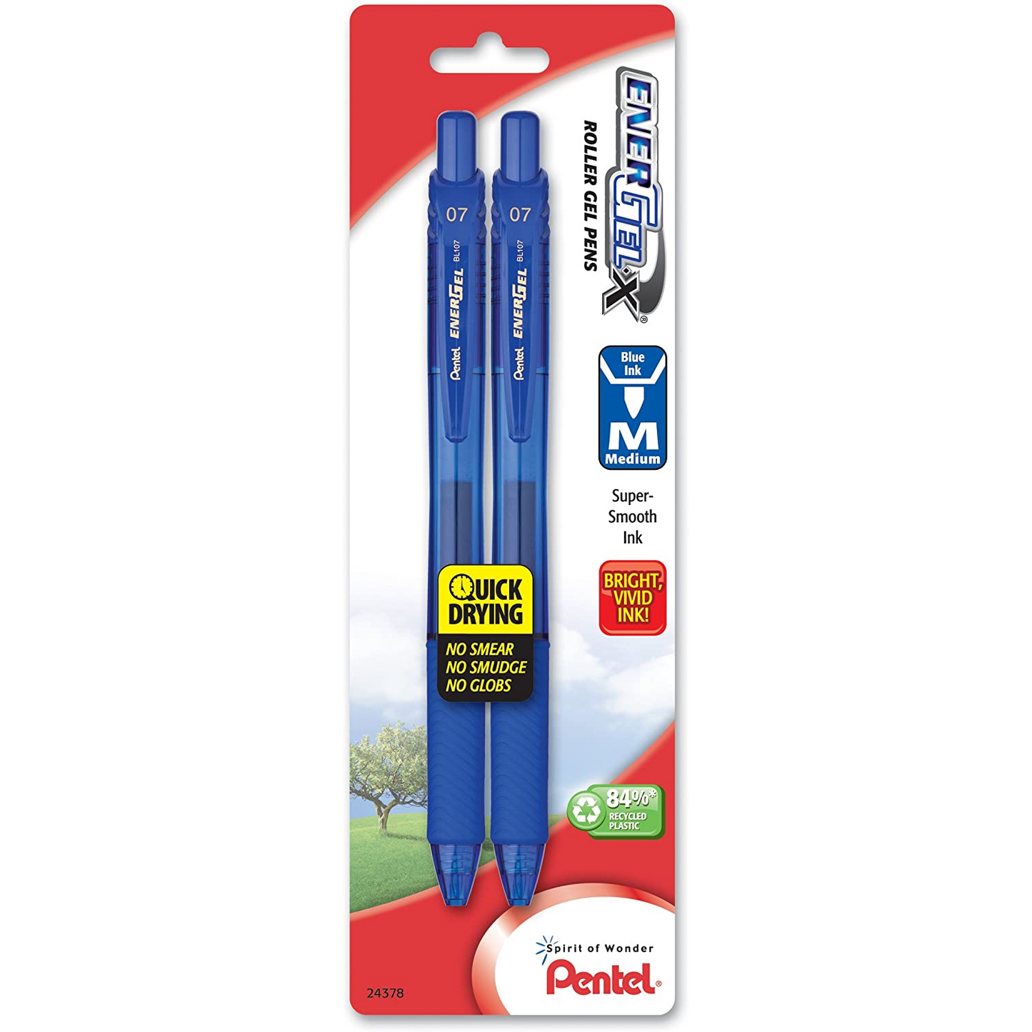 EnerGel-X Retractable Liquid Gel Pens 2 Pk