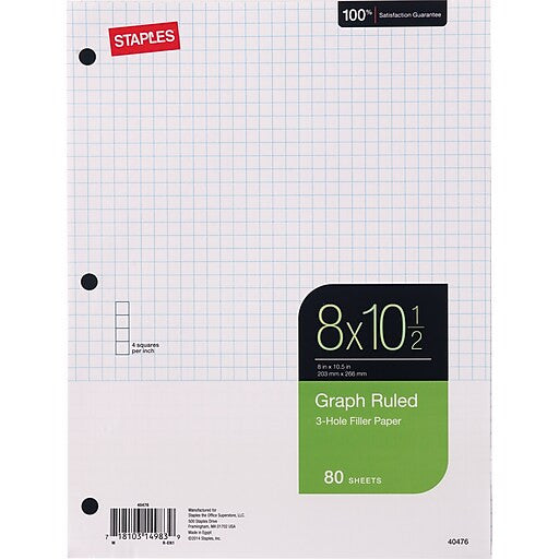 Graph Ruled Filler Paper