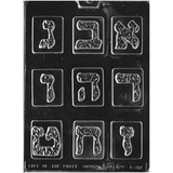 Hebrew Letters Mold Set of 3